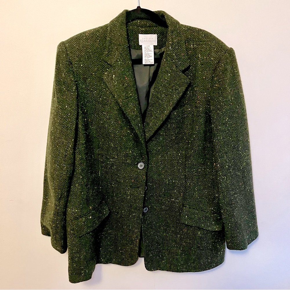 Green Tweed Blazer